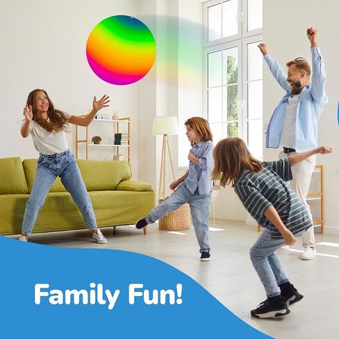 ArtCreativity Rainbow Playground Ball for Kids with Hand Pump, Bouncy 18 Inch Rubber Kick Ball for Backyard, Park & Beach Outdoor Fun, Beautiful Rainbow Colors, Durable Outdoor Toys for Boys & Girls in Saudi Arabia