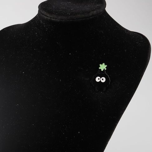 PLITI Anime Inspired Gift Dust Elf Gift Soot Sprite Brooch Pin Soot Cartoon Movie Lover Gifts No Face Ghibli Anime Gifts in Saudi Arabia