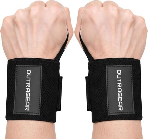 18" OG-Grade Wrist Wraps – Competition Wrist Support for Weightlifting & Powerlifting – Cotton Blend with Lockdown Strap & Thumb Loop – Gym Wrist Straps for Men & Women in Saudi Arabia