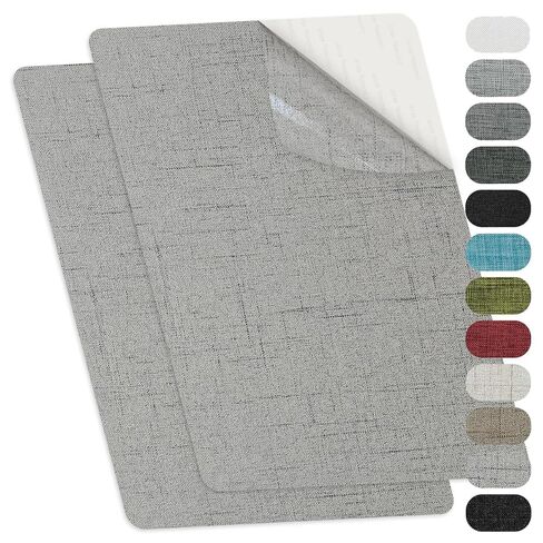 Self-Adhesive Fabric Repair Patches, Large Size 8X11 inch Linen Furniture Mending Patches, Pack of 2 Dark Grey in Saudi Arabia