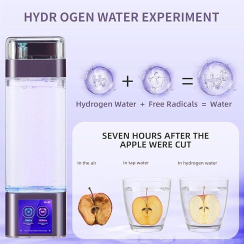 Hydrogen Water Bottle Deluxe Version, Up to 9000ppb Concentration, Upgrade Smart Touchscreen Control SPE Hydrogen Generator with LED Display Portable Hydrogen Water Machine in Saudi Arabia
