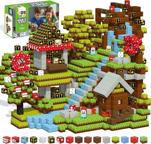 مكعبات مغناطيسية، مجموعة 154 قطعة من مكعبات البناء المغناطيسية Build Mine World للأطفال بعمر 3 سنوات فما فوق، لعبة بناء مغناطيسية للأطفال الصغار (154 قطعة من قلعة الأميرة المجمدة) in Kuwait