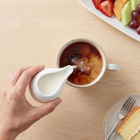 مجموعة إبريق كريمر صغير من Gravy Boat، قارب مرق حليب القهوة، بورسلين ناعم مع فوهة للشفاه، للمرق، الصلصات الدافئة، صلصة السلطة، الحليب، المزيد، آمن للاستخدام في الميكروويف والفريزر (مجموعة من 4) in Saudi Arabia