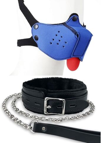 Neoprene Puppy Face Muzzle Dog Hood Mask Play Hoods Pup Play Gear Mask (Pink, One Size) in Saudi Arabia