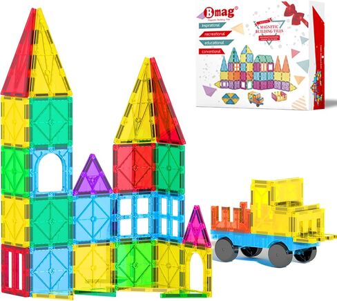 Bmag Magnetic Tiles for Kids,32 PCS Pirate Set with 3D Magnet Building Blocks, STEM Educational Toys for Preschool Learning, Gift for Boys & Girls Age 3 4 5+ in Saudi Arabia