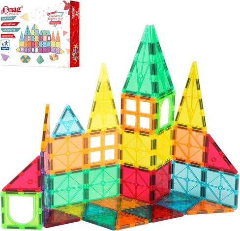 Bmag Magnetic Tiles for Kids,32 PCS Pirate Set with 3D Magnet Building Blocks, STEM Educational Toys for Preschool Learning, Gift for Boys & Girls Age 3 4 5+ in Saudi Arabia