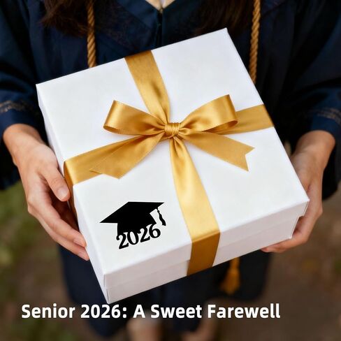 50 Pack Class of 2026 Graduation Hat Stickers – Black Vinyl Grad Cap Labels for Invitations, Envelopes, Tumblers & Party Favors – 2 x 1.26 Inch Class of 2026 Stickers in Saudi Arabia