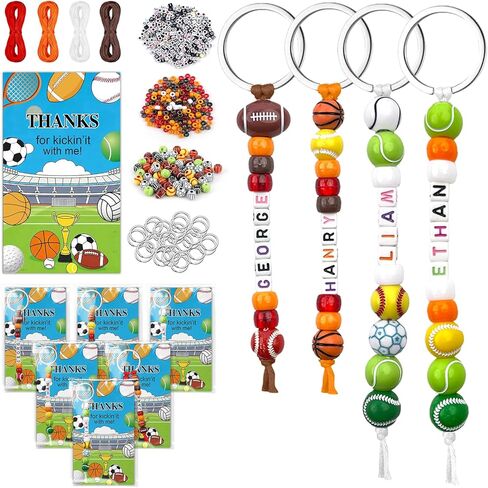 36 Set Valentine's Day DIY Keychain Making Crafts Kit Heart Key Ring Accessories Schoolbag Cards Colored Rope Letter and Heart Shape Beads for DIY Crafts Jewelry Making Keychains Valentine's Day Gift in Saudi Arabia