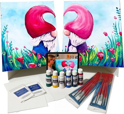 Painting to Gogh - I Love You to The Moon and Back - Date Night Painting Kit for Couples – Canvases, Paint Brushes, Acrylic Paint & Step-by-Step Tutorial – for Date Nights & Creative Bonding in Saudi Arabia