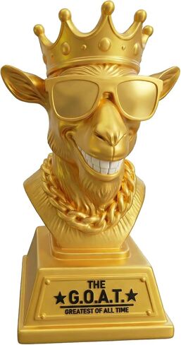 جائزة Freetoes The Goat Trophy، جوائز G.O.A.T الأعظم على الإطلاق، جوائز مضحكة للبالغين، جوائز ديكور الماعز الكبيرة ومكتب مكتب الجوائز، كأس كرة القدم الخيالية أفضل هدايا اللاعبين in Kuwait