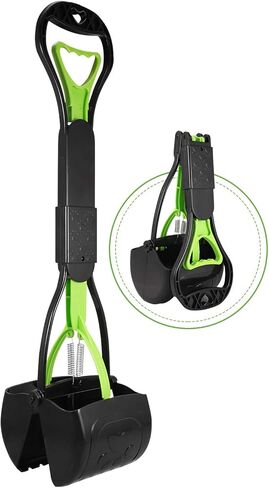 PPOGOO Non-Breakable Pooper Scooper for Dogs and Cats with Long Handle High Strength Material and Durable Spring for Easy Grass and Gravel Pick Up in Saudi Arabia