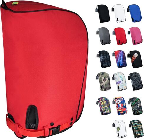 SANDIAN، غطاء غطاء غطاء المطر لحقيبة الجولف V3 كيب، نسخة مطورة من غطاء اللون 3، حماية مبطنة للنادي، مقاوم للخدمة الشاقة لجميع الأحوال الجوية، مقاس واحد يناسب معظم حقائب جولات عربة الحمل [اللون الأحمر] in Kuwait