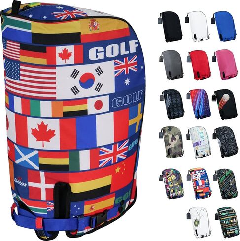 SANDIAN, Golf Bag Rain Hood Cover V3 Cape, Upgraded Version Color Hood3, Padded Club Protection, Heavy Duty All Weather Resistant, One Size Fits Most Stand Carry Cart Tour Bags [Red Color] in Saudi Arabia