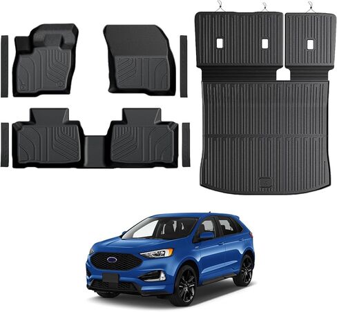 سجادات أرضية لسيارة Ford Explorer 2025 2020-2024 (6 مقاعد)، سجادة أرضية TPE مناسبة لجميع الأحوال الجوية مع سجادات مسند الظهر لملحقات سيارة Ford Explorer ST in Kuwait
