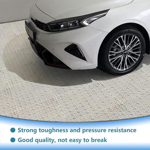 FAHKNS 12 PCS Modular Interlocking Cushion, 12“x12" Interlocking Drainage Floor Tiles, PVC Non-Slip Splicing Drainage Mats for Bathroom, Kitchen, Swimming Pool, Garden, Grey in Saudi Arabia