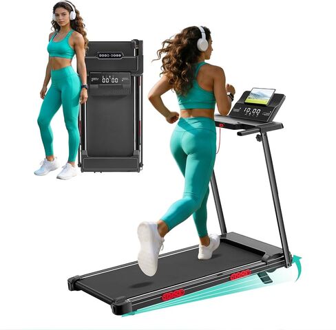 Portable Treadmills for Home, 3.5HP Electric Walking Pad Treadmill with Handle Bar & Adjustable Incline, 0.6-7.6MPH Compact Small Under The Desk Treadmill with Handles for Home Small Spaces, 350LBS in Saudi Arabia