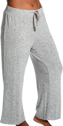 LA CERA Women's Brushed Knit Stretch Pants Grey 80% Rayon 15% Polyester 5% Spandex, Imported, Elastic Waist in Saudi Arabia
