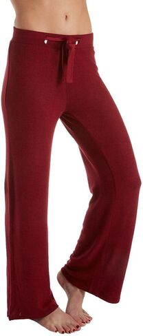 LA CERA Women's Brushed Knit Stretch Pants Grey 80% Rayon 15% Polyester 5% Spandex, Imported, Elastic Waist in Saudi Arabia