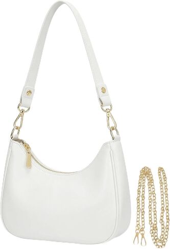 Small Shoulder Bags for Women, Y2K Crescent Purse Vegan Leather Underarm Bag, Cute Retro Hobo Handbag in Saudi Arabia