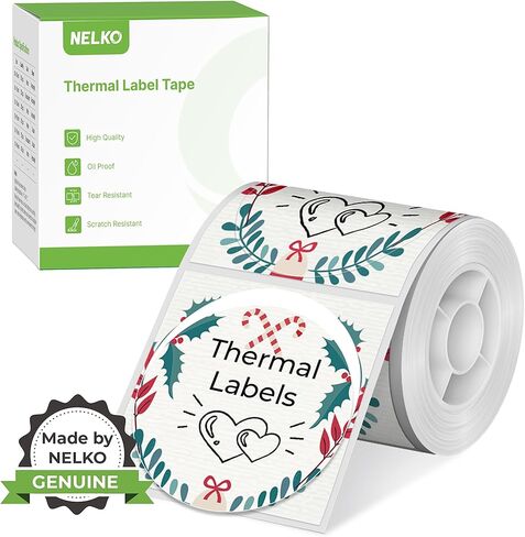 Thermal Labels for Nelko PM220 Label Maker, 2 inch (50mm) Round Thermal Label, Waterproof, Multi-Purpose Tag Tape, 1 Roll of 150 Self-Adhesive Thermal Paper (Blue Gradient) in Saudi Arabia