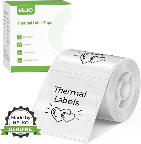 Thermal Labels for Nelko PM220 Label Maker, 2 inch (50mm) Round Thermal Label, Waterproof, Multi-Purpose Tag Tape, 1 Roll of 150 Self-Adhesive Thermal Paper (Blue Gradient) in Saudi Arabia