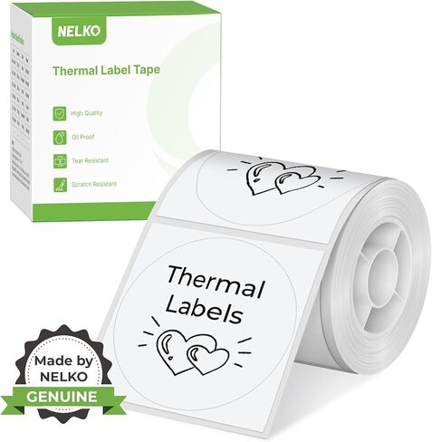 Thermal Labels for Nelko PM220 Label Maker, 2 inch (50mm) Round Thermal Label, Waterproof, Multi-Purpose Tag Tape, 1 Roll of 150 Self-Adhesive Thermal Paper (Blue Gradient) in Saudi Arabia