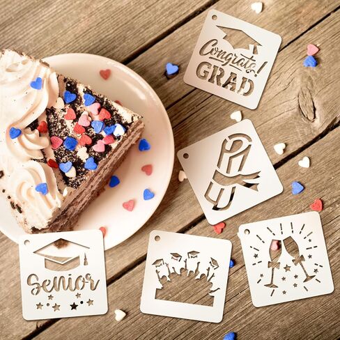 Teling 80 Pcs Mardi Gras Cookie Stencils 3 x 3 Inches 2026 Stencil Template Plastic Mardi Gras Stencils for Cookies Cakes Drawing and Lettering Aids for Painting Party DIY in Saudi Arabia