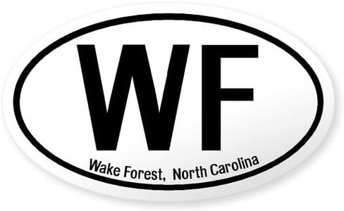 ملصق CafePress Wake Forest، ملصق بيضاوي لمصد السيارة البيضاوي من كارولينا الشمالية in Kuwait