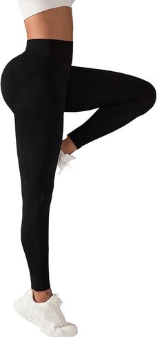 Womens High Waist Seamless Butt Lifting Leggings Compression Yoga Pants for Gym Running and Everyday Wear in Saudi Arabia