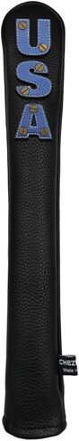 PU Leather Alignment Stick Headcover Golf Club Head Covers(Black,Penguin) in Saudi Arabia