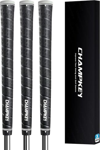CHAMPKEY 3 Pack WRAP-Y Rubber Golf Grips with 3 Grip Tapes - High Feedback and Traction Golf Club Grips（Do Not Includes Solvent and Grip Remove Kit） in Saudi Arabia