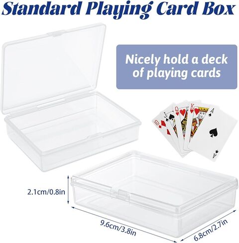48PCS Playing Card Case, Plastic Playing Card Box Clear Card Game Storage Organizer, Empty Standard Size Card Deck Cases, NO Cards in Saudi Arabia