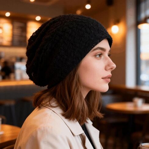 Women’s Cotton Slouchy Beanie Hat — Soft Lightweight Breathable Casual Cap, Daily Headwear in Saudi Arabia