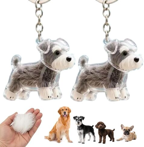 Amakunft Dog Hair Collector Keychain, Portable Pet Hair Memorial Keychain for Dog Hair or Fur – Transparent Keepsake Pendant in Saudi Arabia