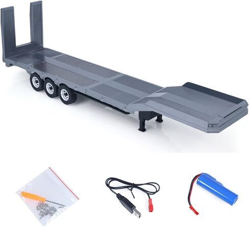 TOUCAN RC HOBBY Plastic Semi Trailer Flatbed 1502 for 1/18 Remote Control Tractor Truck HUINA 1501 Electronic Support Legs Tail Board for Adult in Saudi Arabia