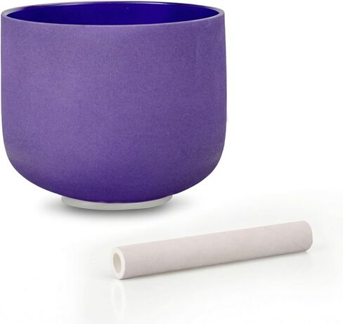 ALIOTH 7 inch 440 Hz E Note Crystal Singing Bowl Solar Plexus Chakra with Suede Mallet for Meditation, Yoga, Chakra Healing & Sound Therapy in Saudi Arabia