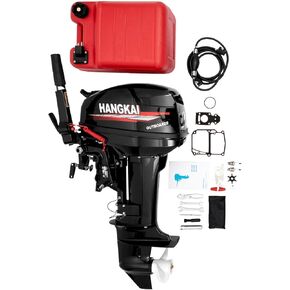 HANGKAI 12HP Outboard Motor 169CC 2 Stroke Heavy Duty Fishing Boat Engine Gasoline w/Water Cooled, Outboard Engine w/CDI Ignition System, Short Shaft 4500-5500r/Min in Saudi Arabia