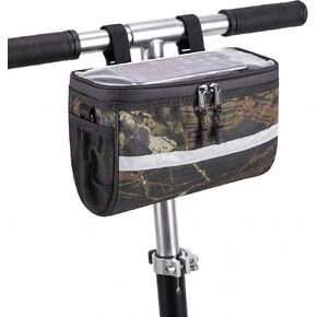 حقيبة مقود الدراجة المموهة - حامل هاتف بشاشة تعمل باللمس، إغلاق آمن - جراب بإطار أمامي للدراجات الجبلية/الطرق in Kuwait