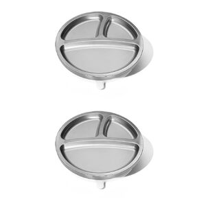 أطباق أطفال من أفانشي مع شفط - أطباق مقسمة من الفولاذ المقاوم للصدأ للأطفال الصغار، خالية من مادة BPA، آمنة للاستخدام في غسالة الأطباق، غير قابلة للكسر، غير سامة، شفط سيليكون بنسبة 100% - أزرق in Kuwait