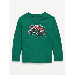 تي شيرت مطبوع بأكمام طويلة للجنسين من Old Navy للأطفال الصغار - بوتانيكا in Kuwait