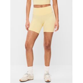 Old Navy High-Waisted StudioSmooth Biker Shorts -- 6-inch inseam - Butter Yellow in Kuwait