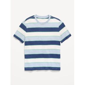Old Navy Short-Sleeve Striped T-Shirt for Boys - CHAMBRAY/BLUE STRIPE in Kuwait