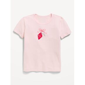 Old Navy Short-Sleeve Graphic T-Shirt for Girls - PASTEL PINK in Saudi Arabia