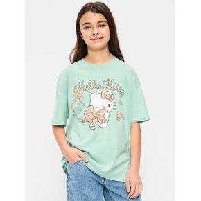 تي شيرت برسومات كبيرة الحجم للفتيات من Old Navy Hello Kitty® - أخضر نعناعي in Kuwait