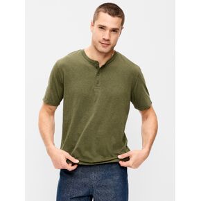 تي شيرت Old Navy Henley - أخضر مرقش in Kuwait