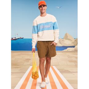 شورت Old Navy Solid Jogger -- درزة داخلية 5 بوصة - كاكي داكن in Kuwait