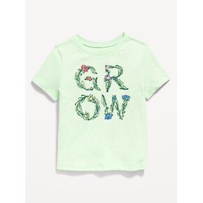 تي شيرت برسومات بأكمام قصيرة من Old Navy للفتيات الصغيرات - وضوح in Kuwait