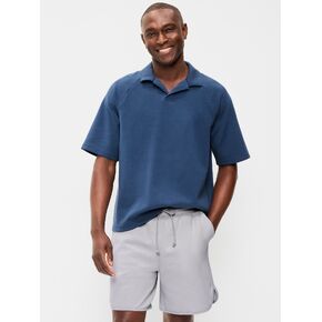 Old Navy Dynamic Fleece Short-Sleeve Polo - Pacific Blue in Saudi Arabia
