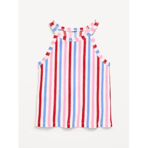 قميص بدون أكمام مضلع مناسب للفتيات الصغيرات من Old Navy - شريط أمريكي in Kuwait