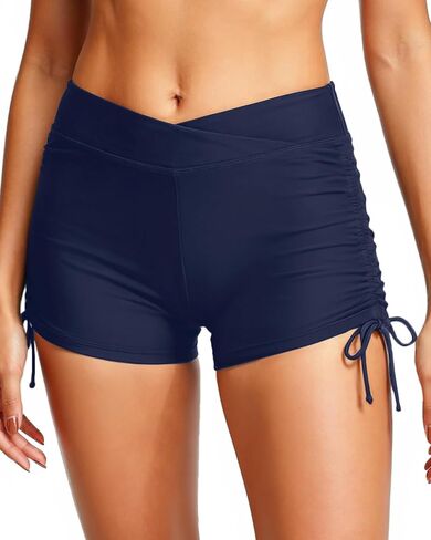 Tempt Me Women Swim Shorts High Waisted Bathing Suits Bottoms Tummy Control Swimsuit Boyshorts in Saudi Arabia